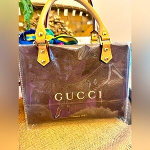 Gucci “Gift Bag” PVC covered tote